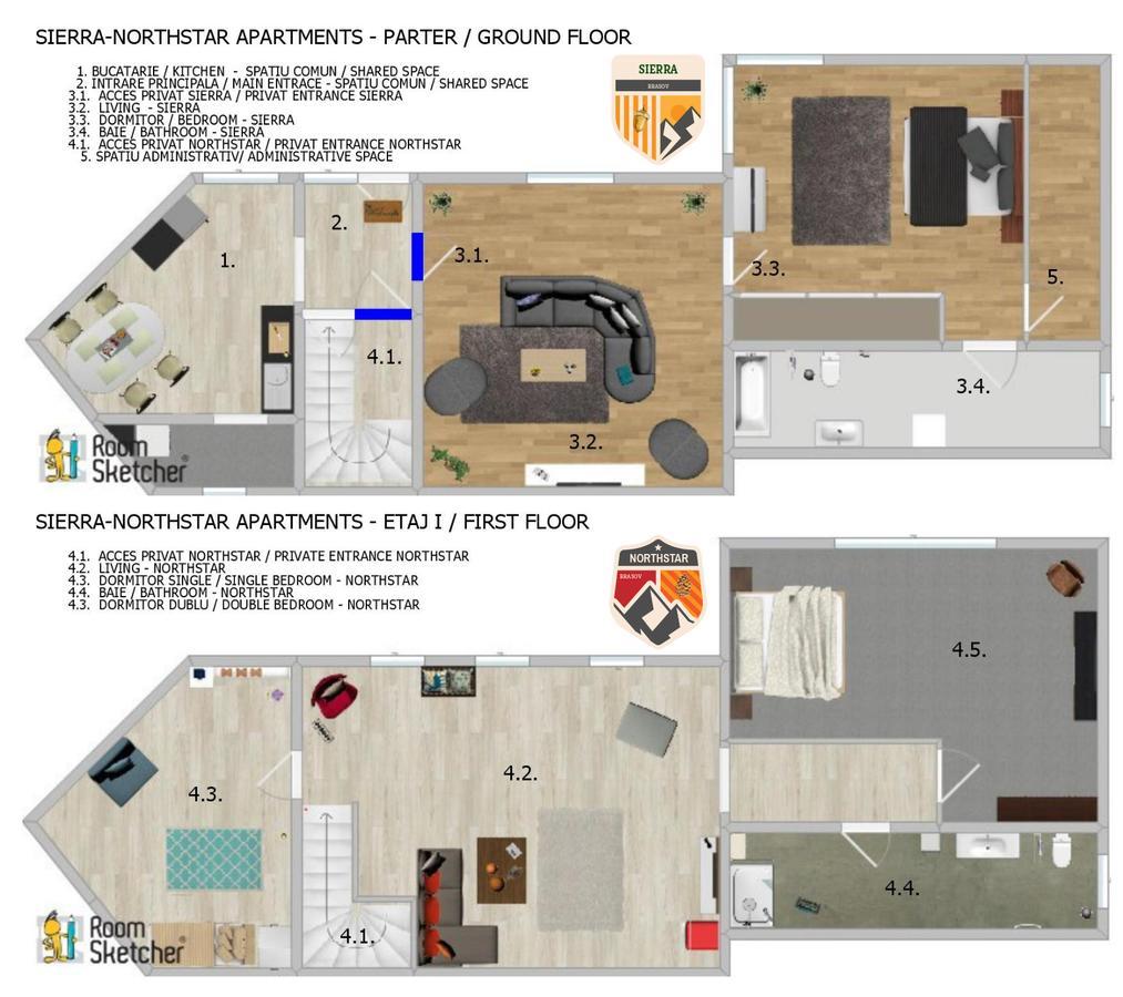 Sierra - Northstar Apartments Brasov Bagian luar foto